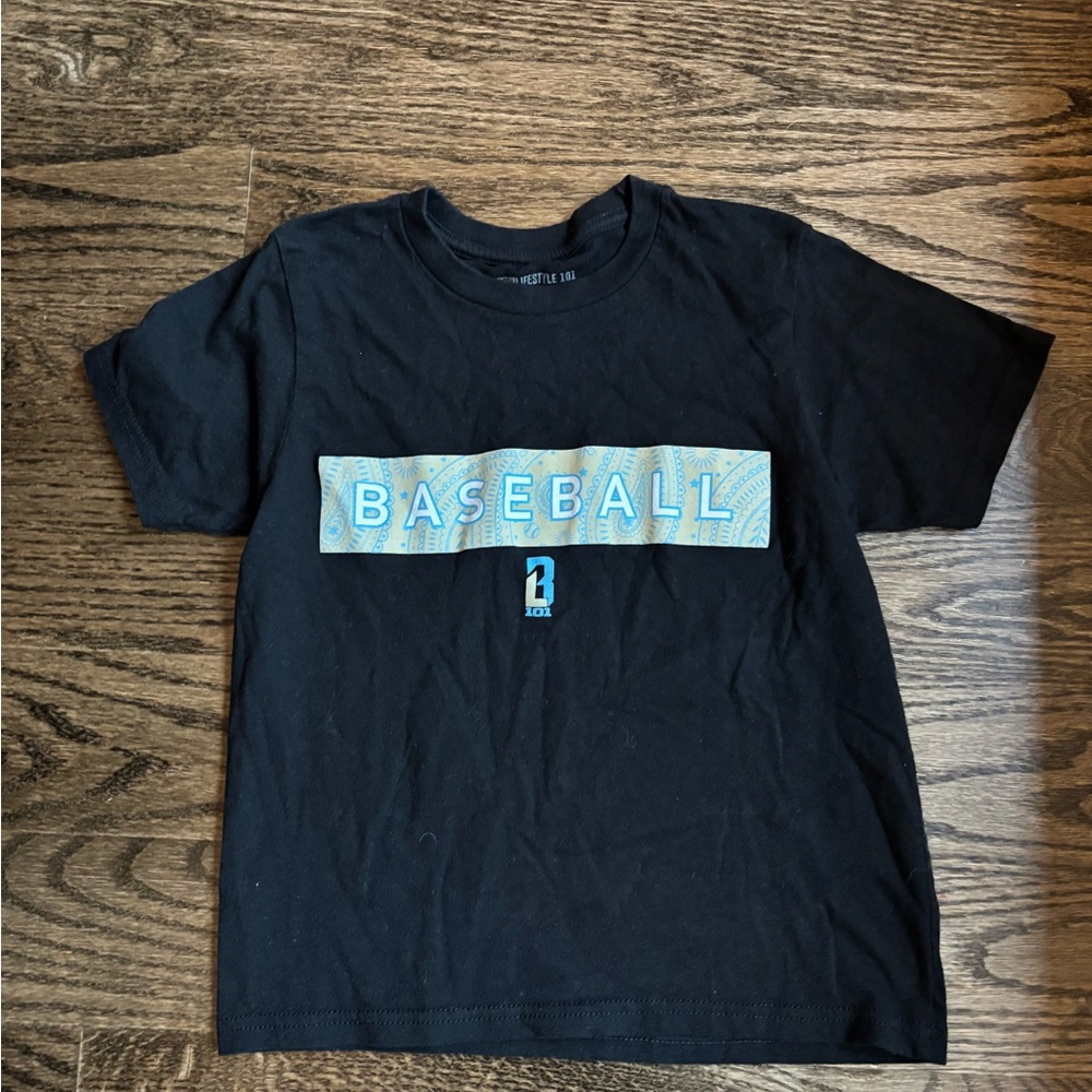 Black Baseball Lifestyle 101 Kids T-Shirt YSmall